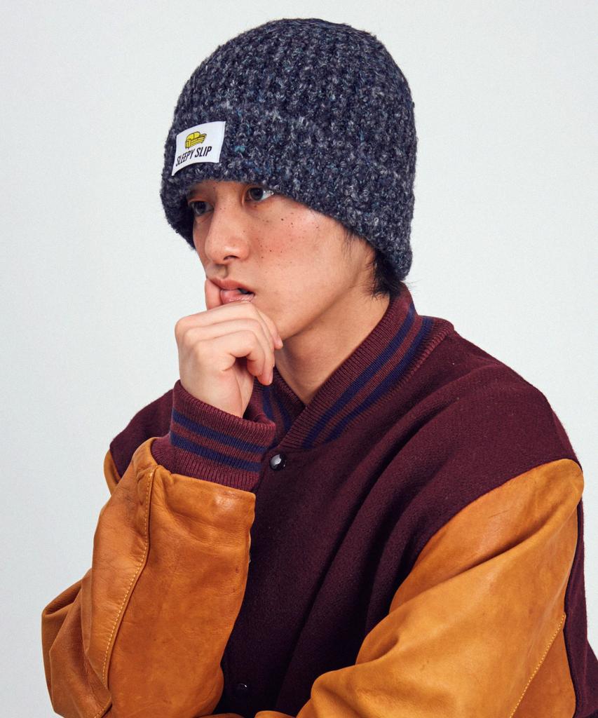 Seullipiseullib Teddy Navy Beanie