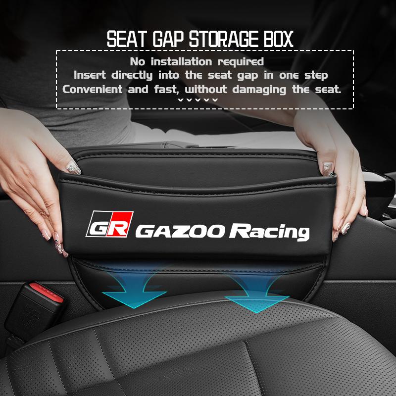 NEW Car Seat Gap Storage Box Leather Storage Box Accessories For Toyota GR Sport Yaris Chr Auris Rav4 Prius Prado Avensis Verso