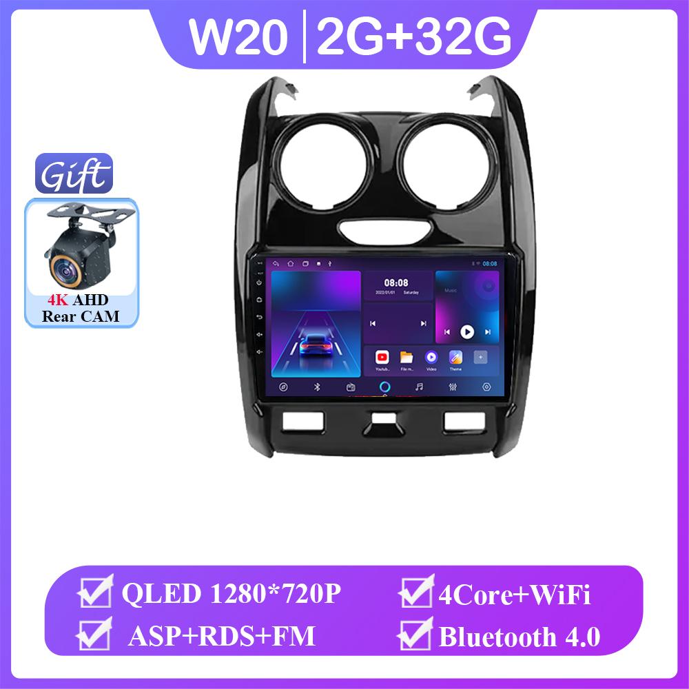Android 14 For Renault Duster 2015 - 2021 For LADA Largus 2021 Auto Radio Stereo Multimedia Player Navigation GPS Carplay QLED