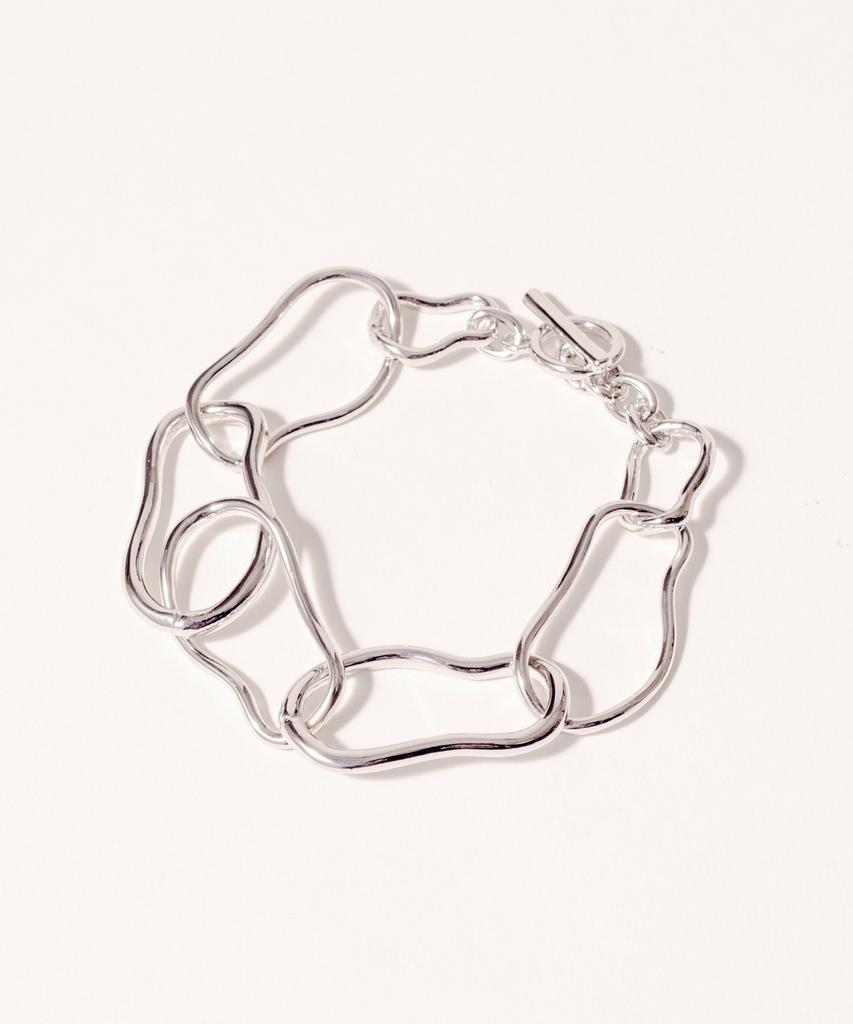 Novice Tokyo Wave Oval Chain Bracelet / Silver
