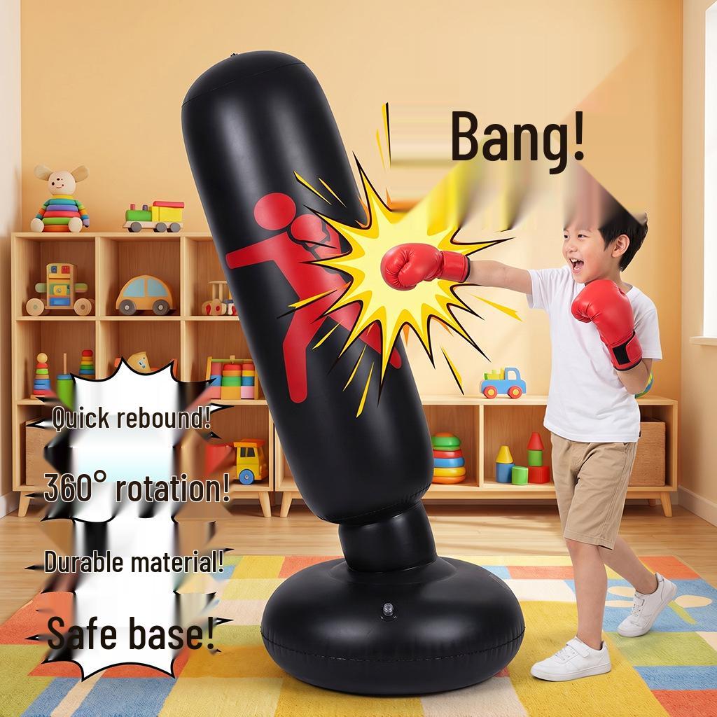 PVC Parent-Child Interactive Inflatable Boxing Tumbler Toy for Home & Outdoor Use