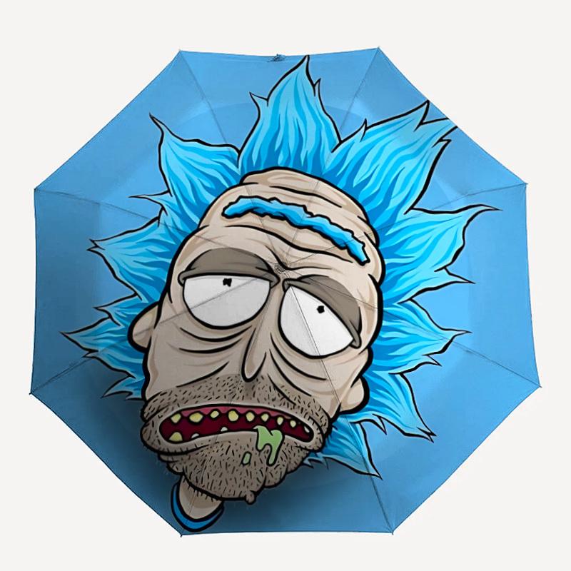 1pc Rick Sanchez Automatic Folding Umbrella - Sturdy 8-Rib Polyester Canopy,Sun-Defying Travel Companion yy251023170