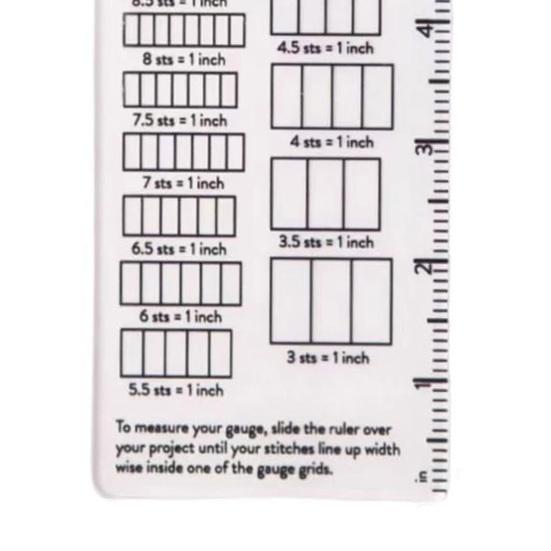 Quick Knitted Measuring Ruler Double-Sided Scale Stitch Calculator Needle Gauges Knitting Tool Measurement Accuracy Gauge