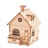 Puzzle 3D Trójwymiarowe Puzzle Drewniany Model Puzzle Pozytywka DIY Mały Domek 70mm * 70mm * 105mm