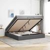 VidaXL Ottoman Bed Frame with Mattress Dark Grey 160x200cm Fabric, Bed Frame, Upholstered Bed Frame, Bed Frame 3311121