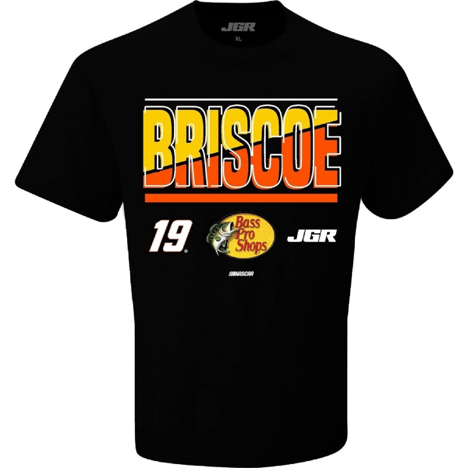 Chase Briscoe #19 NASCAR 2025 Name Number 1 Sided Black T-Shirt S