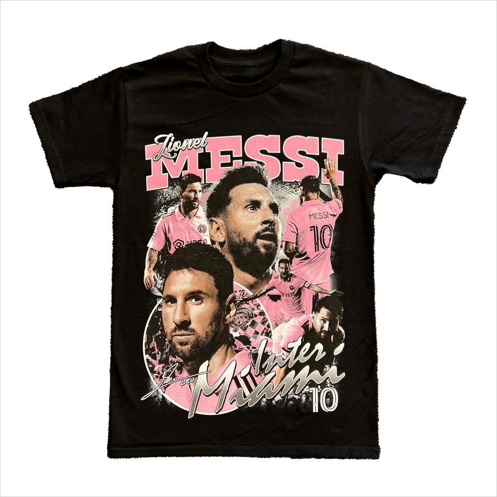 Lionel Messi Big Face Graphic Tee Unisex Pure Cotton Oversized Soccer Star Portrait Casual Streetwear Short Sleeve T Shirt