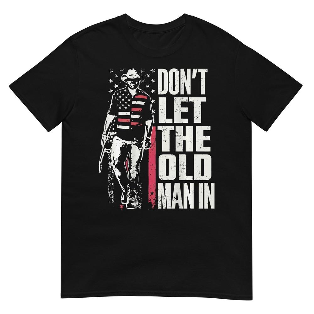 Lass den alten Unisex nicht in der Vintage-amerikanischen Flagge (Auf der Rückseite) T-Shirt