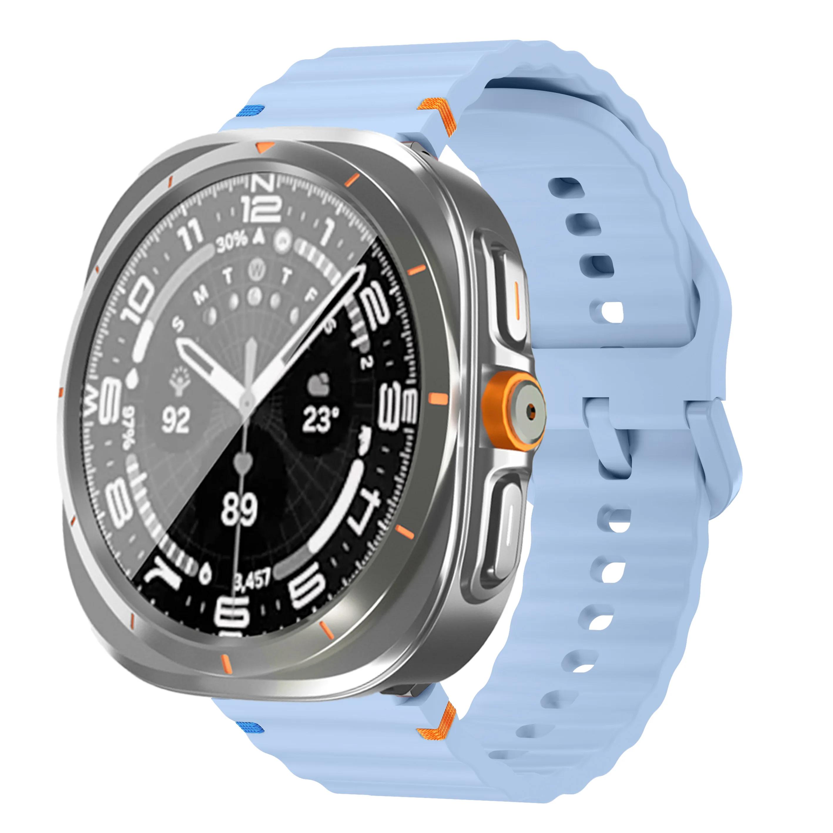 

Ремешок+Переход на Ультра Чехол для Samsung Galaxy Watch 7 6 40 44мм Обновление до Galaxy Watch Ultra 47 Защитное стекло для экрана Galaxy Watch 6 40mm