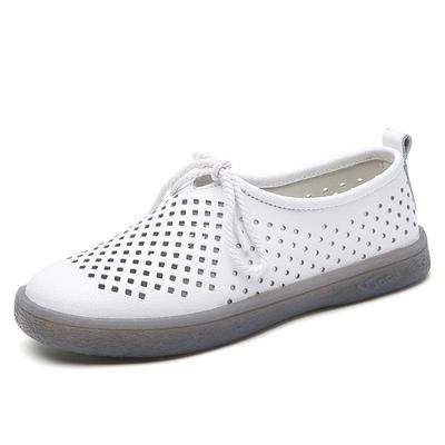Women 'S Casual Shoes Genuine Leather Woman Loafers Slip -On Female Flats Moccasins Ladies Driving Shoe Cut -Outs Mother Footwear