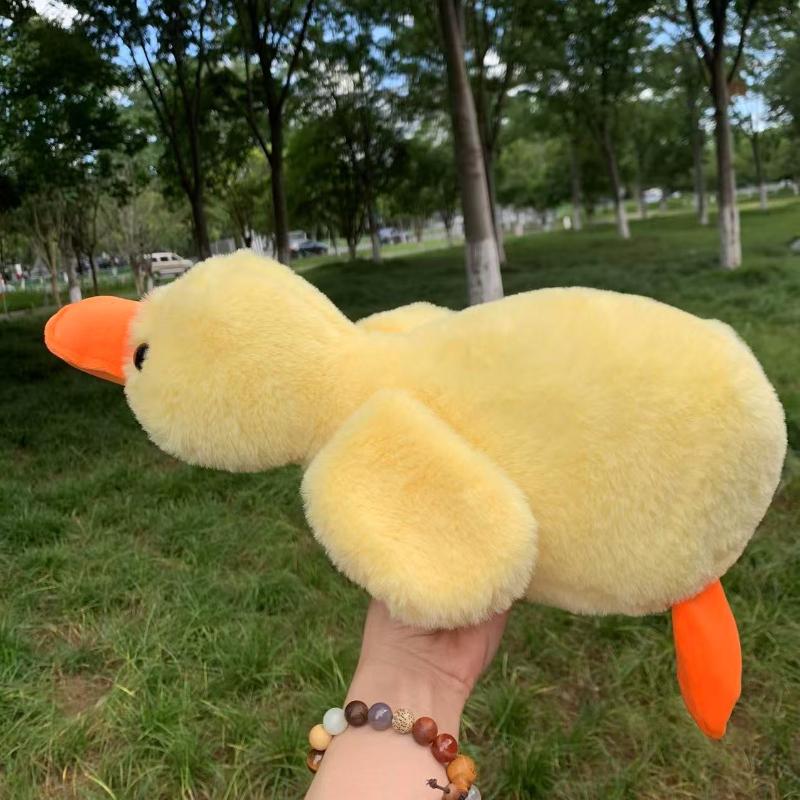 Cuscino Peluche Anatra Gialla Carina Morbido Soffice Anatra da Abbracciare Bambola Imbottita in Cotone PP Giocattolo Cartoon Animale Peluche Decorazione Divano Letto Casa