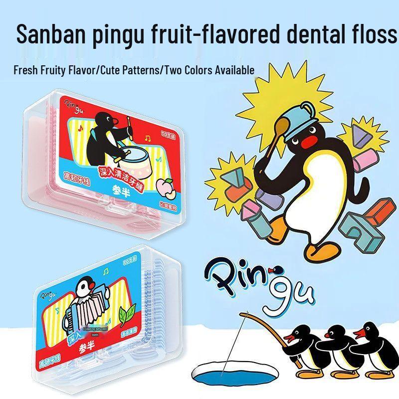 Cenban Peach Flavor Dental Floss Picks
