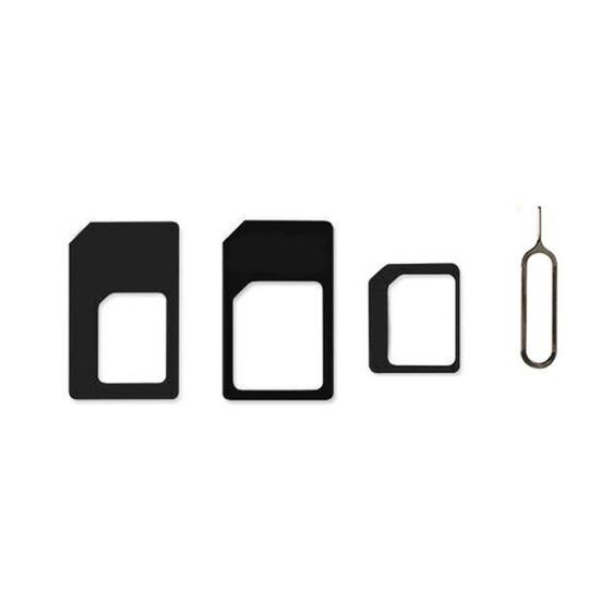 4 Stück Universal Handy zu Micro/Standard Karte Telefon SIM Adapter Konverter