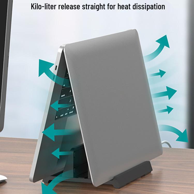 Vertical Metal Desk Storage Rack for Gaming Laptop, Macbook, iPad, and Tablets