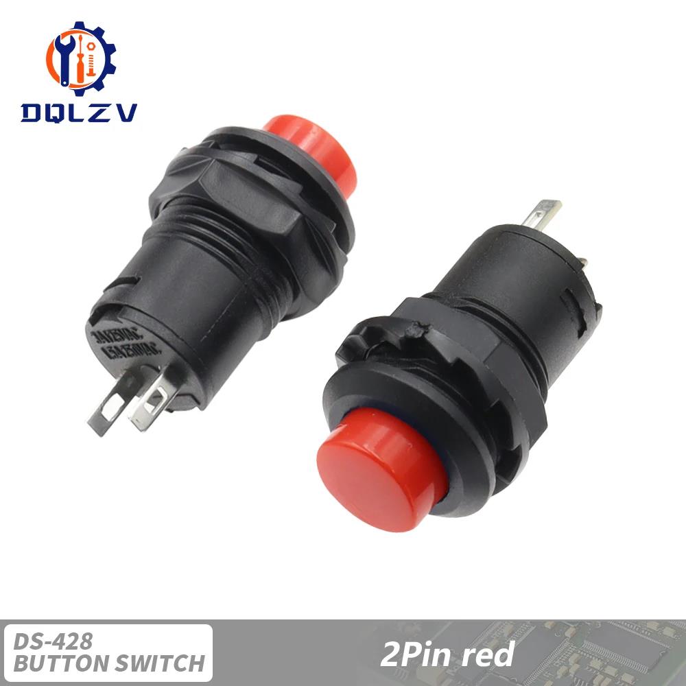 Selbsthaltende / Momentane Druckschalter DS228 DS428 12mm AUS - EIN Druckschalter 3A /125VAC 1.5A/250VAC DS-228 DS-428
