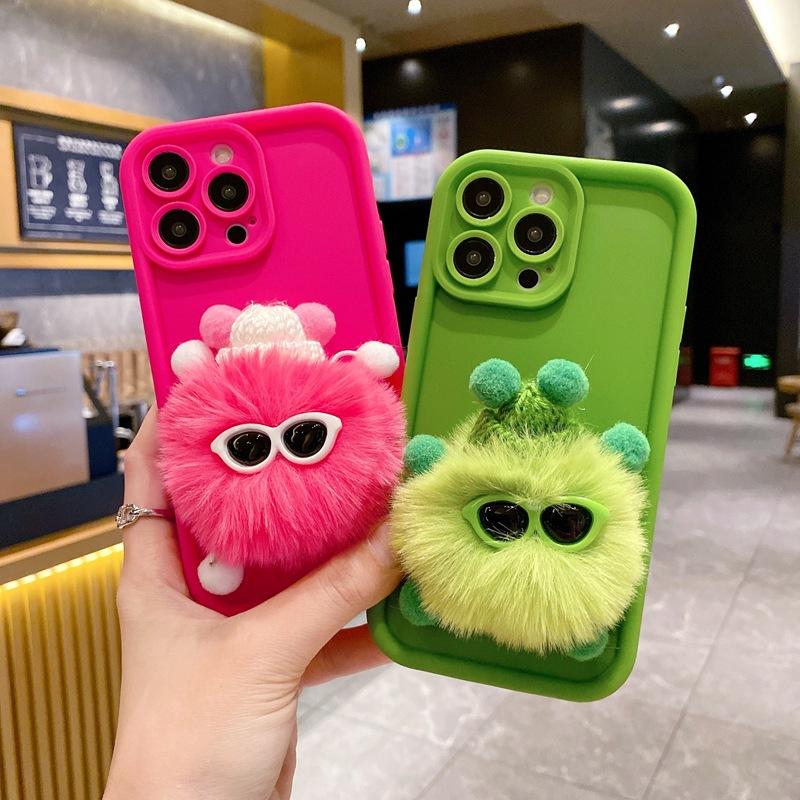 Applicable To Apple 17 Plush Doll Mobile Phone Case iPhone16 Three-dimensional Cute 15Pro Max Personalized Protective Case