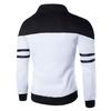 Mode Herren Winter Reißverschluss Sportbekleidung Patchwork Jacke Langarm Mantel