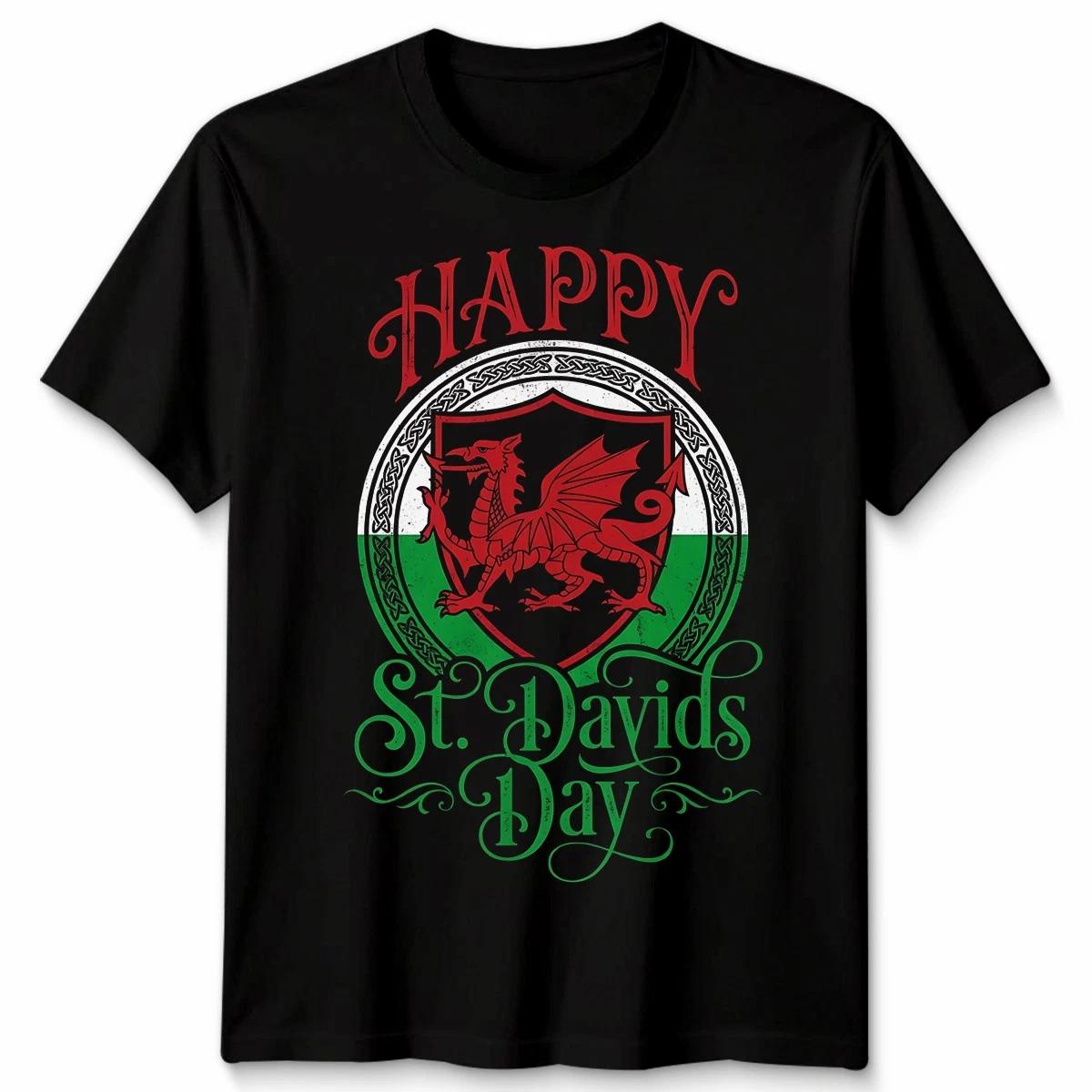 Welsh Dragon Happy St Davids Day Tshirt Dewi Hapus Event Party Unisex TTshirt 2XL