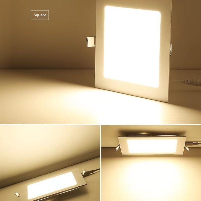 LED-Downlight Dimmbar 3W 6W 9W 12W Quadratisch Rund LED-Spotlicht AC110V/220V Deckenlicht Innen Einbau-Downlight