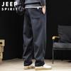 Jeep Spirit Men's Autumn Winter Casual Straight-Leg Sweatpants
