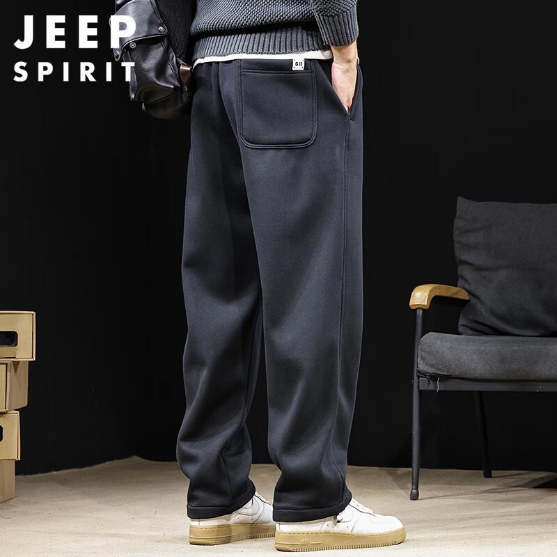 Jeep Spirit Men's Autumn Winter Casual Straight-Leg Sweatpants