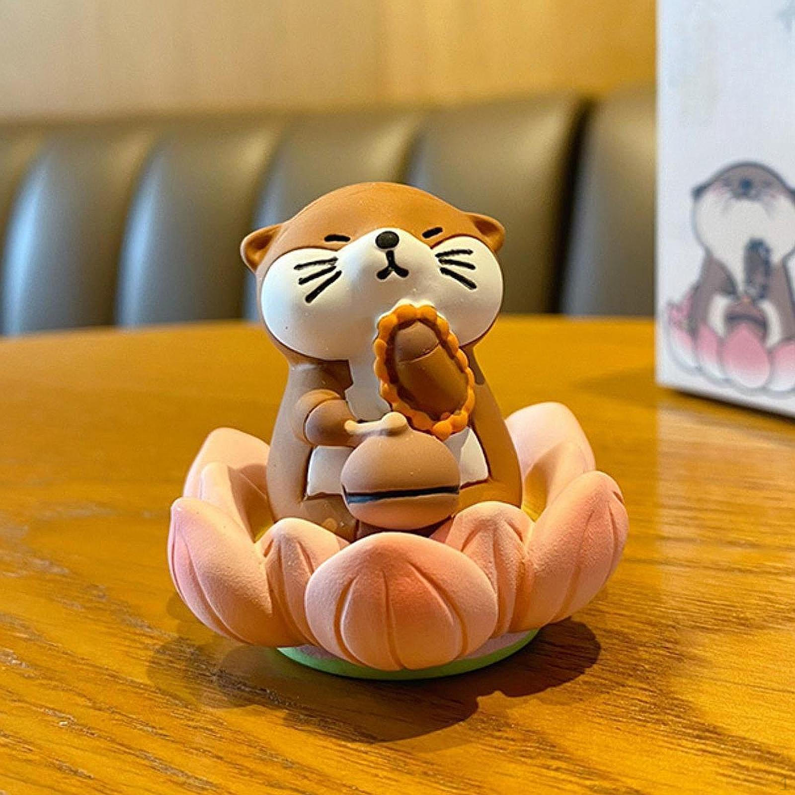 

Фигурка животного, настольный декор, миниатюрная скульптура для офиса, автомобиля, гостиной Otter