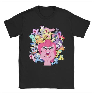 Mannen Vrouwen Everypony Pinkie Pie T-shirts Pony's Vriendschap is Magie Puur Katoenen Kleding Nieuwigheid Korte Mouw T-shirts Bedrukt T-shirt