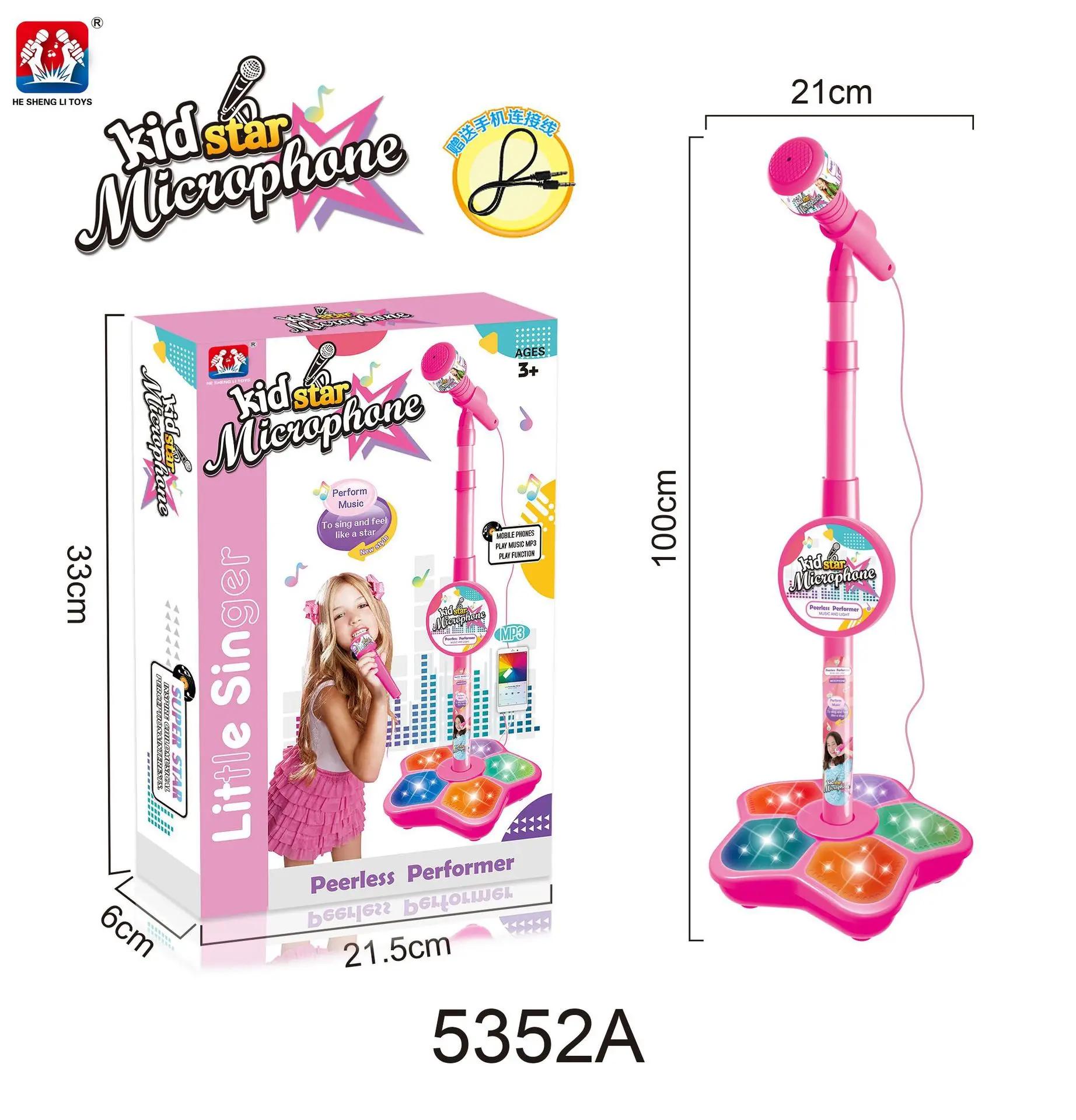 

Adjustable Children s Karaoke LED LIGHT Lights featuring Stand Learning Singing Children Microphone Music Instrument Playthings Singing Microphone