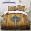 Egyptian Murals Pattern Bedding Quilt Set Quilt Cover Pillowcase Home Decoration Birthday Gift (1 * Duvet Cover + 2 * Pillowcase, Without Core)