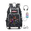 Cartoon Game Merchandise With Usb Hiking Bag College Students Outdoor Travel Large Capacity Backpack Bag