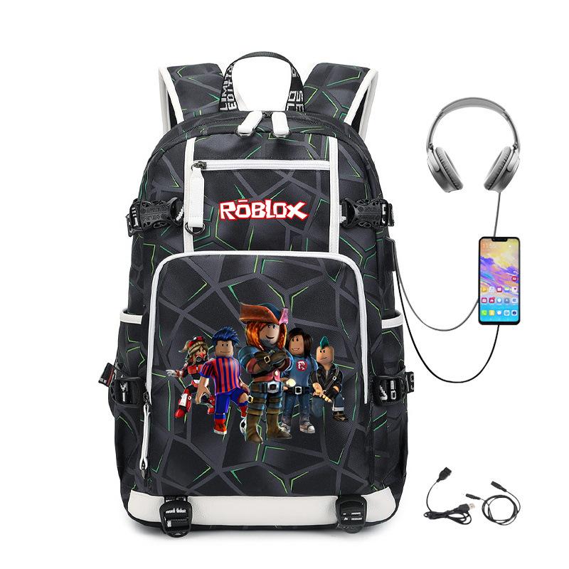 Cartoon Game Merchandise With Usb Hiking Bag College Students Outdoor Travel Large Capacity Backpack Bag