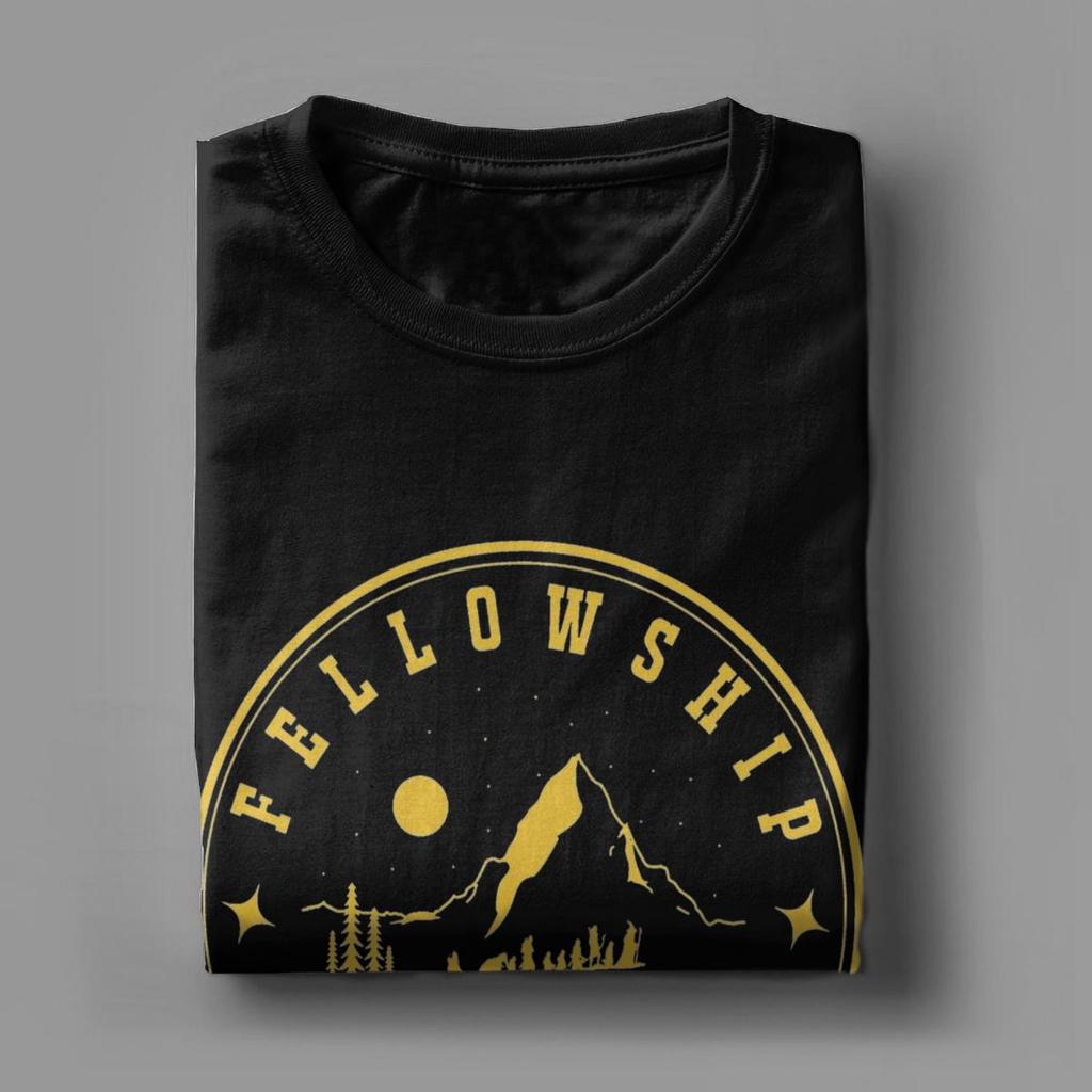 Men Fellowship Hiking Club T-The L-Lords Of The R-Rings T Shirt Mordor 100% Cotton Clothing O Neck Tee Shirt 4XL 5XL T-Shirts
