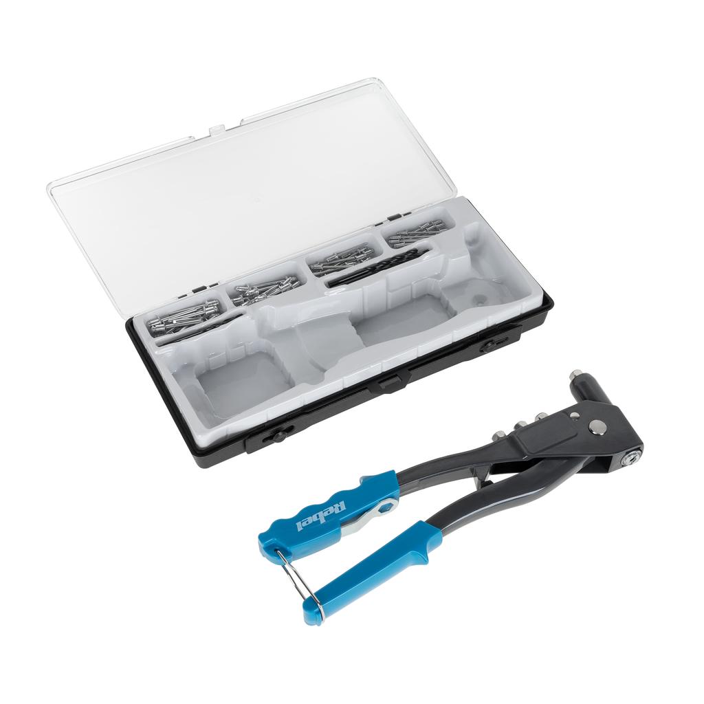 Solid Hand Riveter with Rivets Rebel Set