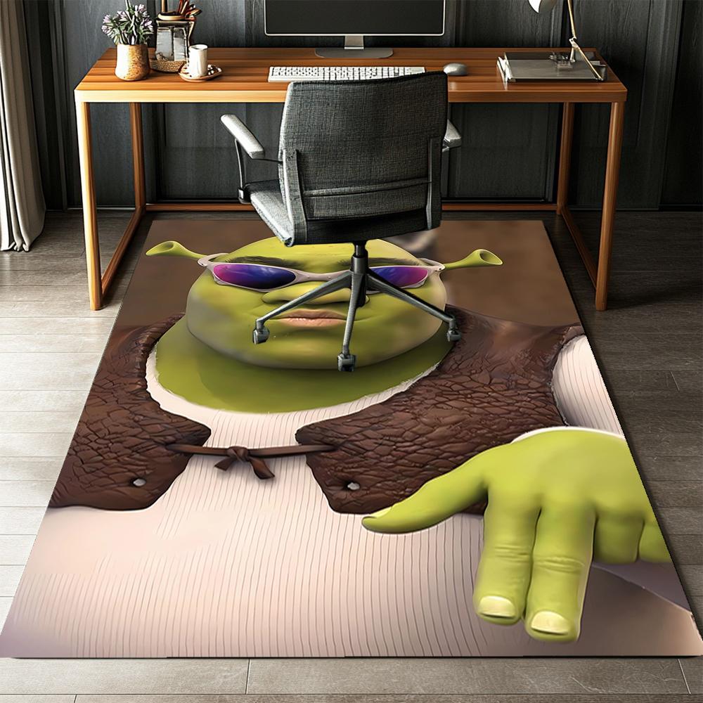 Shrek Bedruckter Teppich, Teppich, für Bürostuhl Wohnzimmer Schlafzimmer Küchenraum Dekor Geschenke.