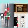Festive Christmas Plush Handle Mittens Set For Protection On Microwave And Fridge