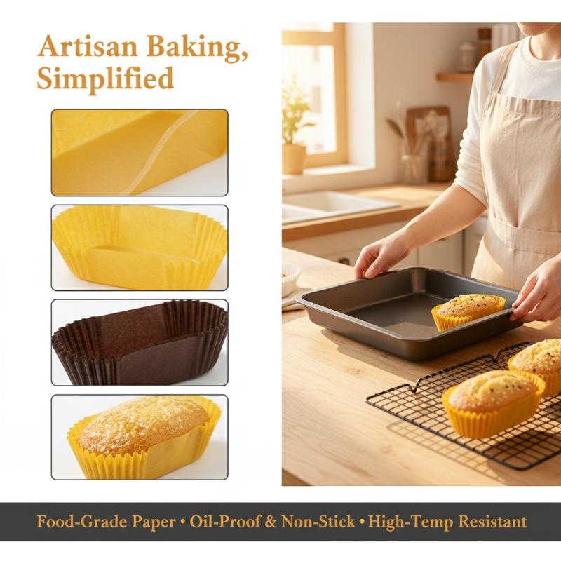 1000 Pcs Baking Liner Paper Loaf Trays Cupcake Muffin Disposable Liners Waterproof for Office School Use