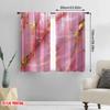 2D Flat Printing 2pcs Curtain Pink Marble Machine Washable Fabric,Without Electricity Festive Wall Decor Perfect for Indoor