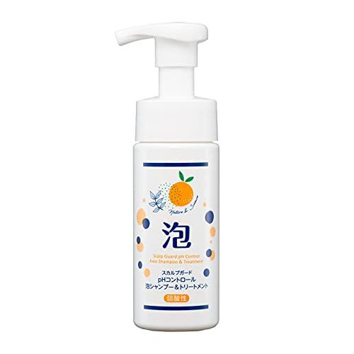 Aderans Foaming Shampoo & Treatment, Made in Japan, 150ml, Rinse-in Shampoo, Orange Scent, Foaming, Mild Acidity, Hypoallergenic, For Sensitive Skin,