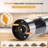 USB Rechargeable Large Capacity Auto Grinders Adjustable Coarseness Electric Salt and Pepper Grinder Set