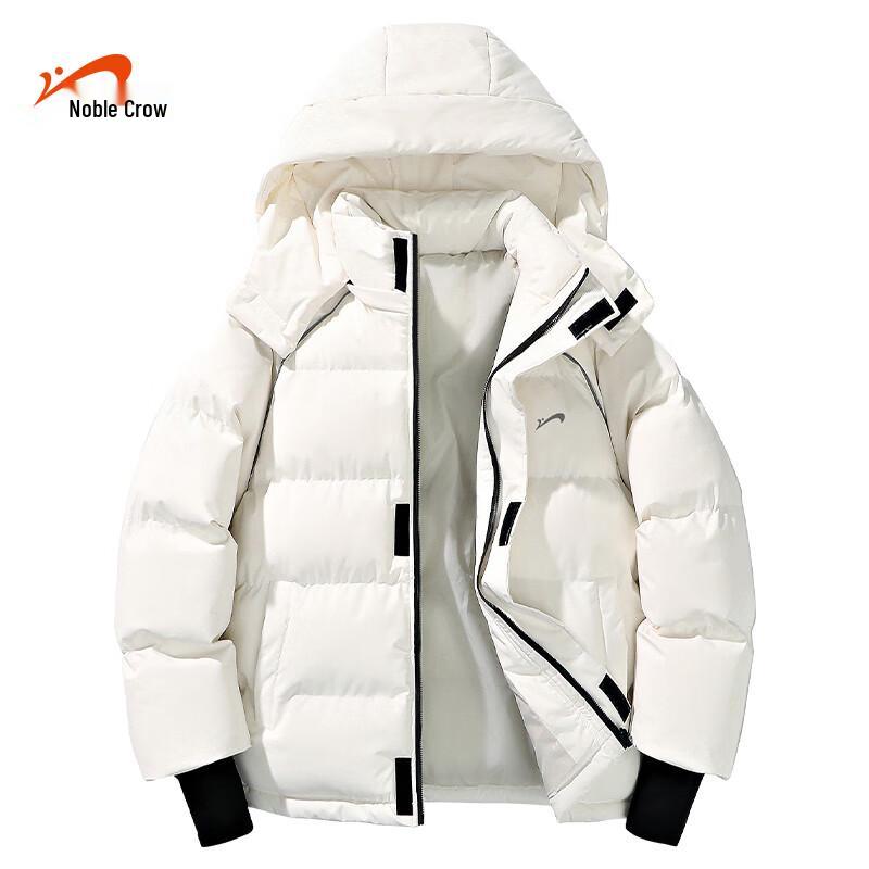 Guirenniao Herren Winterjacke mit Kapuze und Wattierung