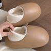 New Slippers Women Winter Soft Fluffy Waterproof Cotton Shoes for Home Thick Sole Slippers Cozy Warm Flats Non-Slip Shoe