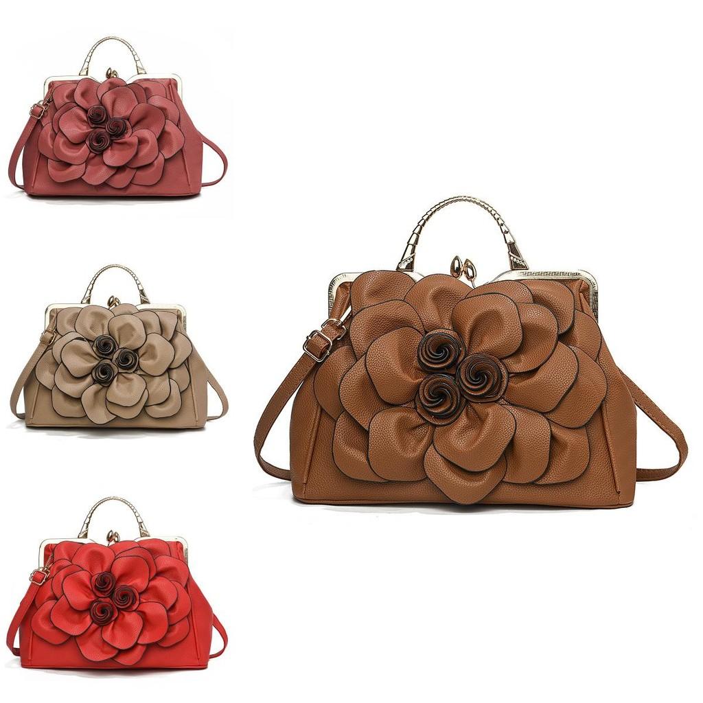 Elegant 2024 Fashion Floral Handbag For Brides Stylish Large Capacity Shoulder Bag