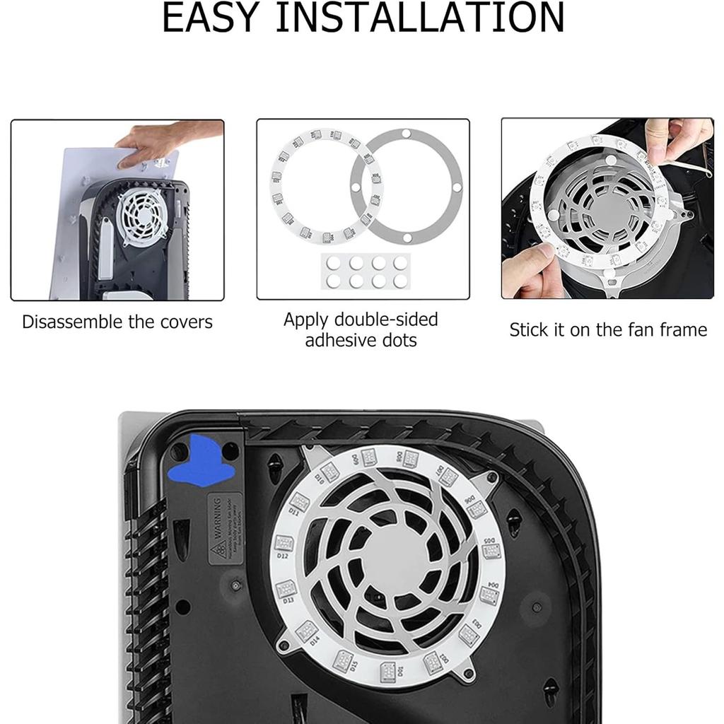 RGB LED světelná lišta, 8 barev, 400 efektů, synchronizace s hudbou, světla měnící barvu, DIY dekorační příslušenství, prstencové světelné pásky pro PS5, ovládání pomocí aplikace/IR dálkového ovladače