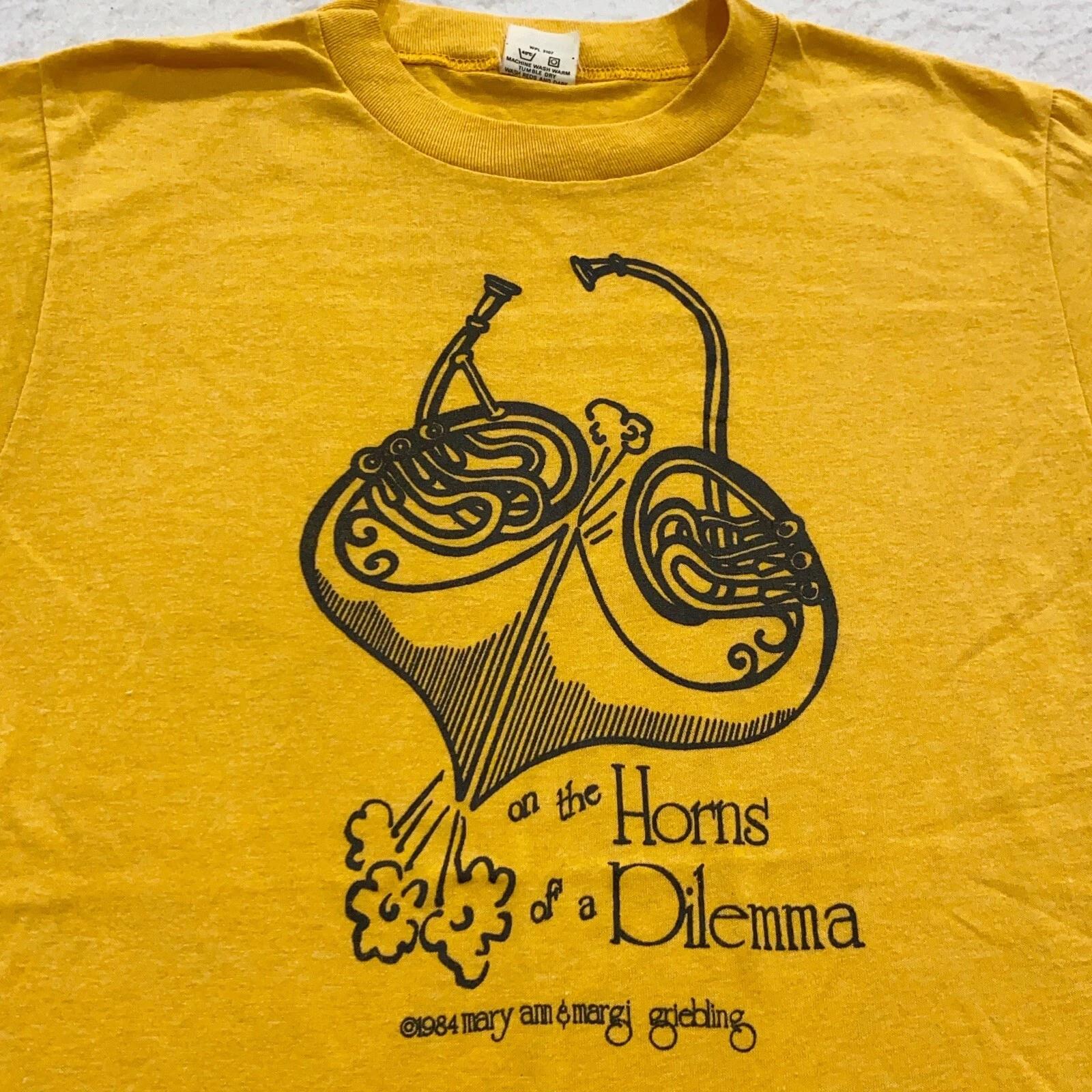 vtg 80s HORN DUETS COMPOSER MARY ANN GRIEBLING T-Shirt XS chamber music concert 3XL