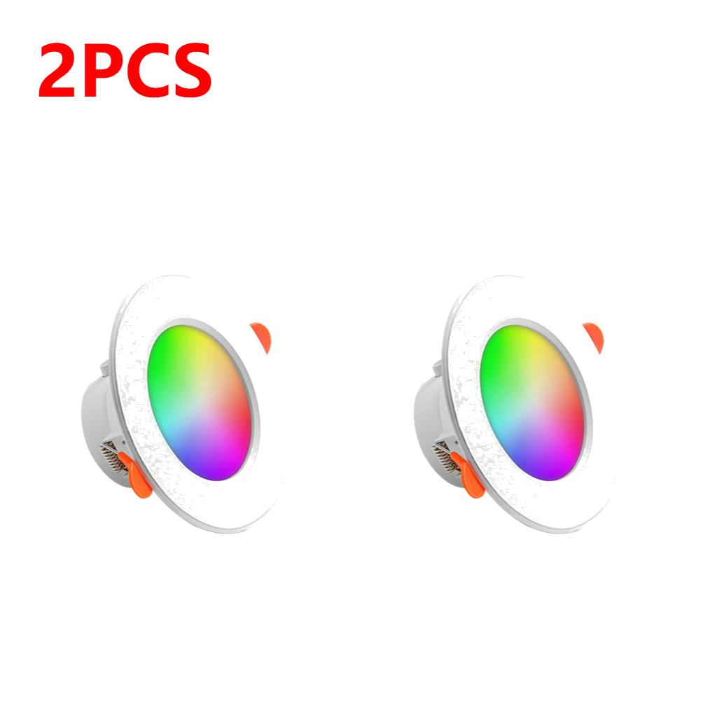 1-10PCS 10W Smart LED Downlight Bluetooth Ceiling Lamp RGB Lamp APP Remote Control Color Changing Light for Google Home