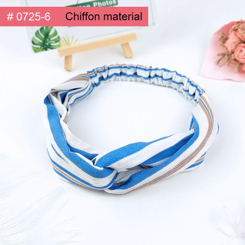 Scrunchies Frau Geknoteter Turban Haaraccessoires für Mädchen Stirnband Turban Elastisches Haarband Kopfwickel Gestreifte Haar-Scrunchies