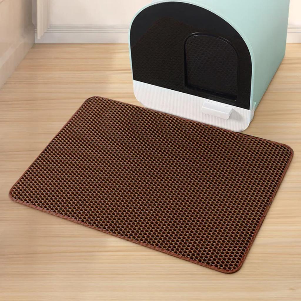 New Efficient, High-Quality Double Layer Washable Non-Slip Cat Litter Trapping Mat - Eliminate Mess and Odors In Your Home with
