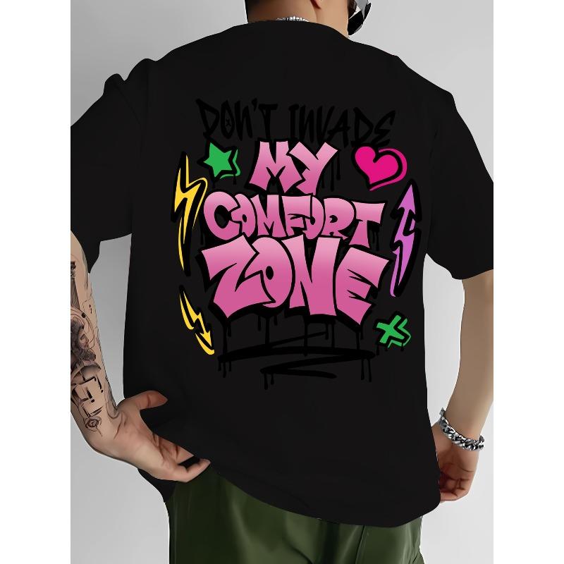 

Men S Summer Outdoor Sports Short-Sleeve Print Round Neck T-Shirt,Fashionable 4XL чорний
