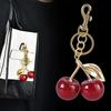 Fashionable Cherry Shaped Keychain Adorable Cherry Fashion Key Chain Stylish Keyrings Jewelry for Car Keys or Bags