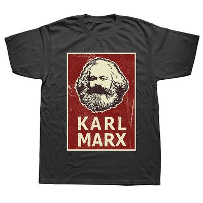 Lustige Beste Karl Marx T-Shirts Herren Damen Mode Lässiges T-Shirt 100% Baumwolle Locker Übergröße Rundhalsausschnitt Hip Hop T-Shirt